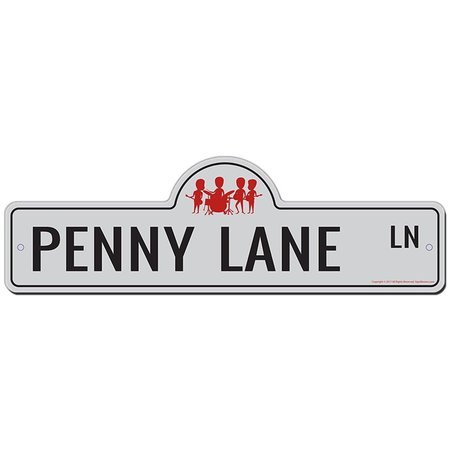 AMISTAD 24 x 8 in. Penny Lane Street Sign AM2677970